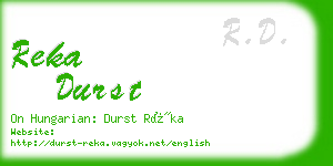 reka durst business card